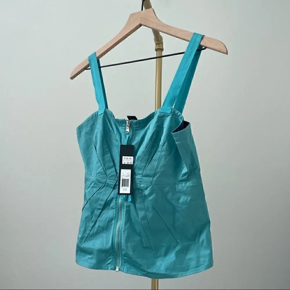 Marc by Marc Jacobs Zip Misty Pool Crop Top Size 2 NWT